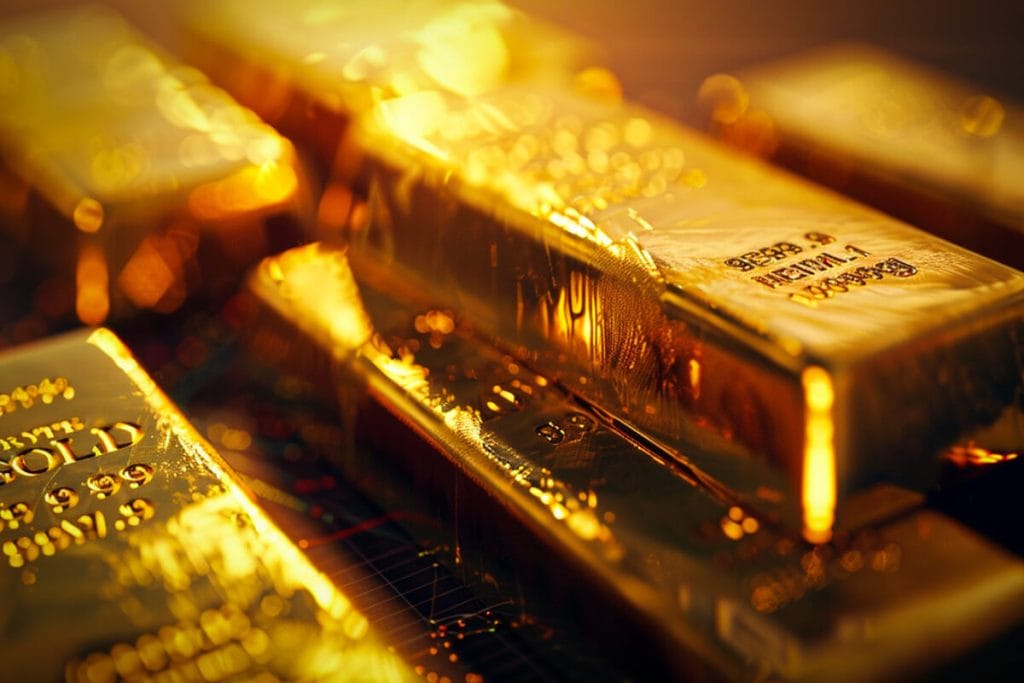 La pièce de 100 francs or, géante du Second Empire 4 Lingots d'or en gros plan aux reflets dorés, alternative aux grosses pièces d'or