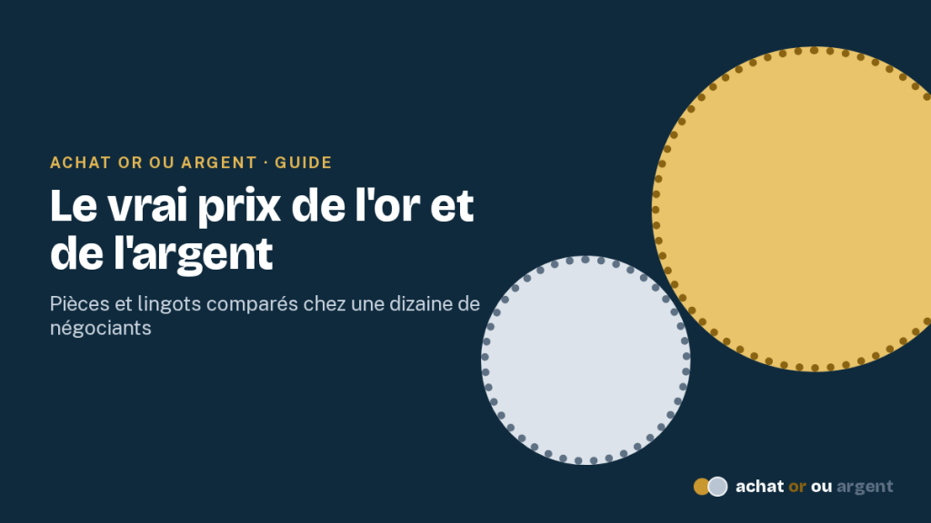 Achat or argent : titre « Le vrai prix de l'or et de l'argent », pièces et lingots comparés